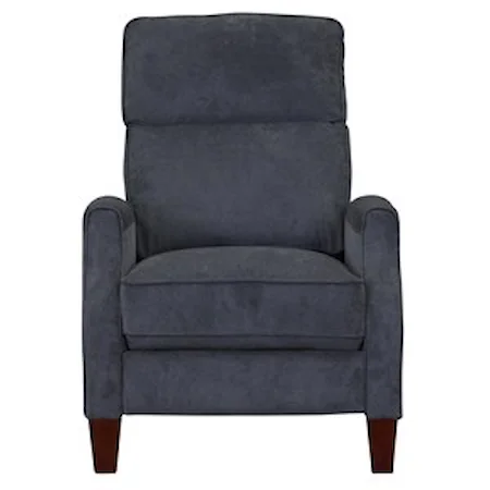 Contemporary Three Way Recliner with Push Thru Arms